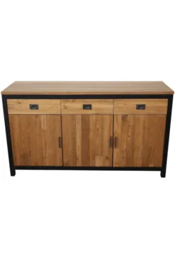 Teakhouten Dressoir met Metalen Details – 150 cm