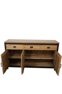 Teakhouten Dressoir met Metalen Details – 150 cm