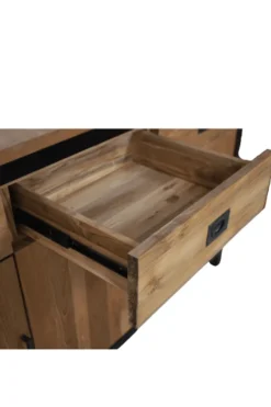 Teakhouten Dressoir met Metalen Details – 150 cm