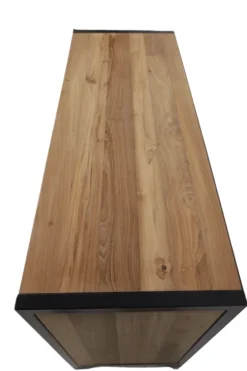 Teakhouten Dressoir of Badkamermeubel met Metalen Details – 120 cm