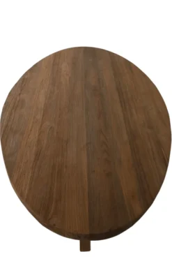 Teak houten eettafel 180 cm met houten poot