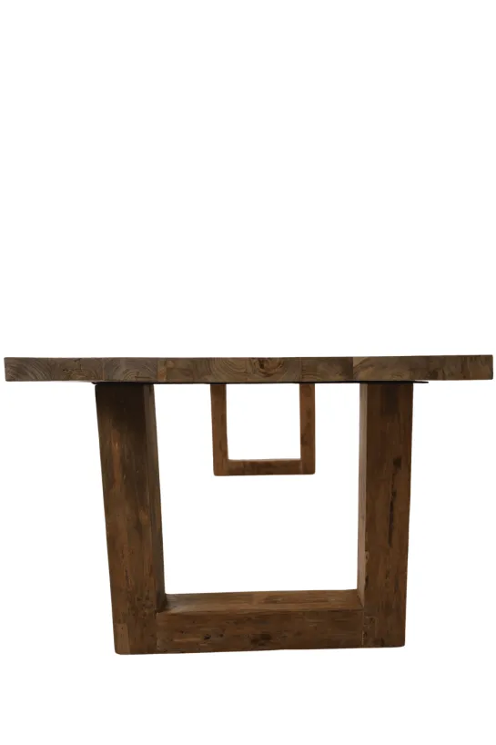 Teak houten eettafel met U poten