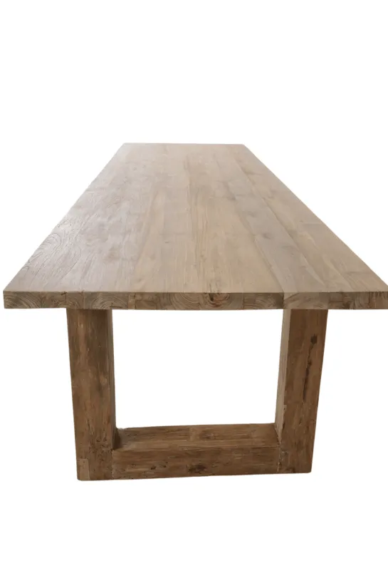 Teak houten eettafel met U poten