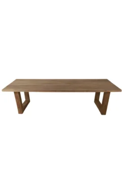 Teak houten eettafel met U poten