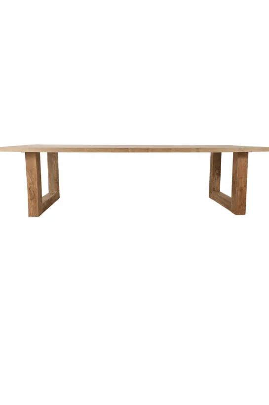 Teak houten eettafel met U poten