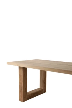 Teak houten eettafel met U poten