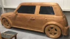 Teakhouten halve MINI