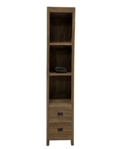 Teakhouten hoge smalle kast rustiek teak
