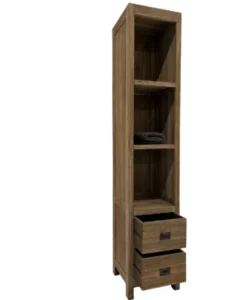 Teakhouten hoge smalle kast rustiek teak