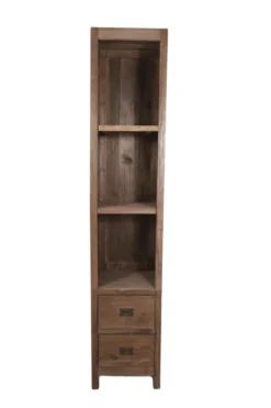 Teakhouten hoge smalle kast rustiek teak