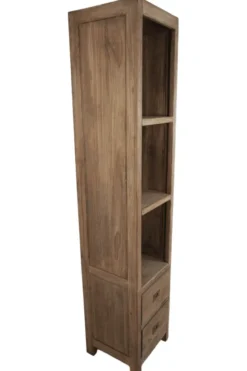 Teakhouten hoge smalle kast rustiek teak