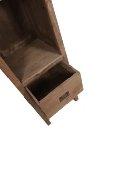 Teakhouten hoge smalle kast rustiek teak