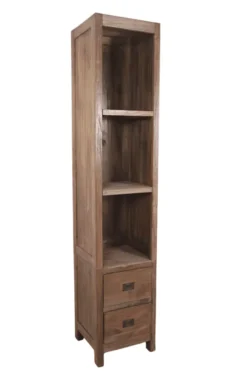 Teakhouten hoge smalle kast rustiek teak