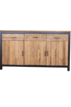 Teak houten industrieel dressoir