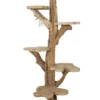 Teak houten Kattenpaal met 5 plateau’s