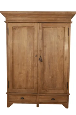 Teakhouten Klassieke Kledingkast met Planken 160 cm