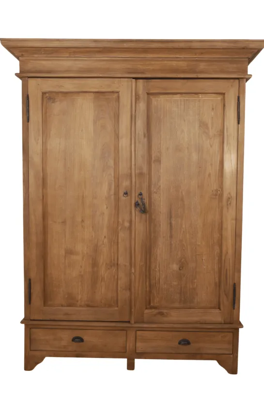 Teakhouten Klassieke Kledingkast met Planken 160 cm