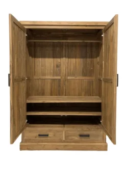 Teak houten kledingkast (demontable