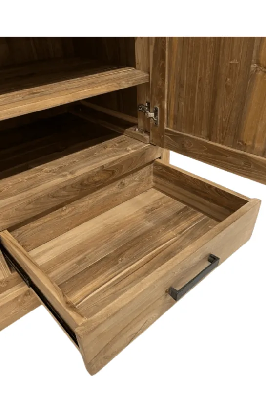 Teak houten kledingkast (demontable