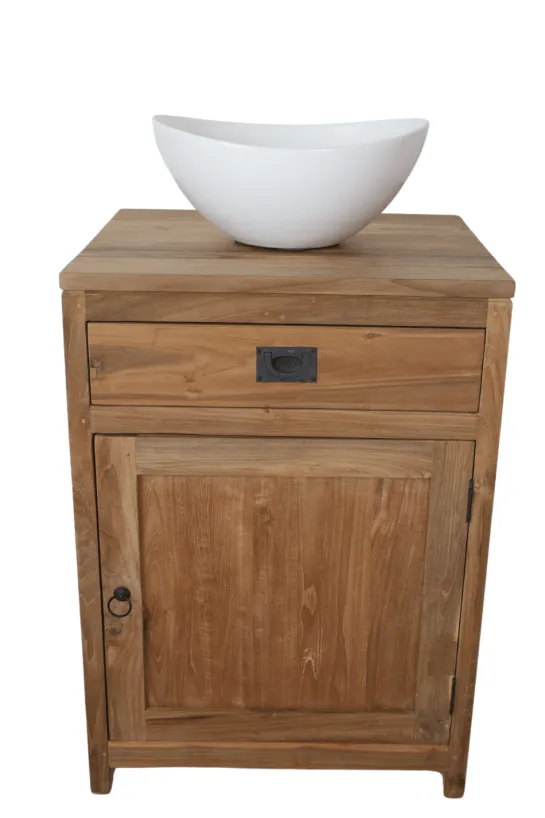 Teak houten Klein badkamer kastje