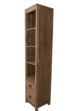 Teakhouten kolomkast voor in de badkamer