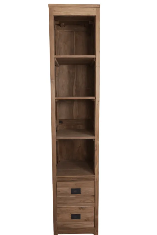 Teakhouten kolomkast voor in de badkamer
