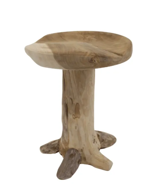 Teak houten krukje