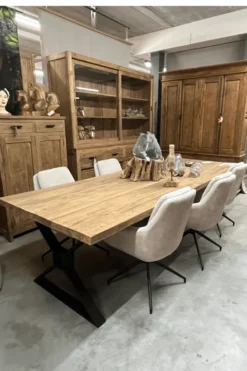 Teakhouten Landelijke Eettafel – 300 cm