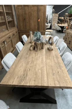 Teakhouten Landelijke Eettafel – 300 cm