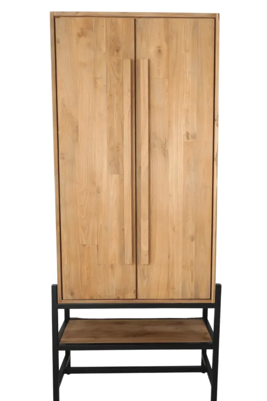 Teak houten opbergkast 90 cm
