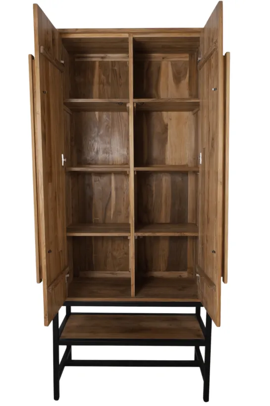 Teak houten opbergkast 90 cm