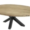 Teakhouten ovale eettafel