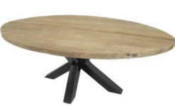 Teakhouten ovale eettafel