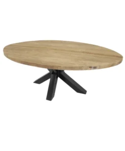 Teakhouten ovale eettafel