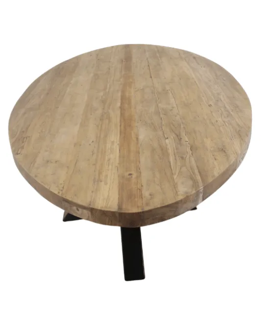 Teakhouten ovale eettafel