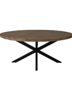 Teakhouten ovale eettafel