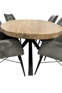Teak houten ovale eettafel 220 cm