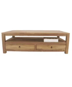 Teak houten salontafel met lade