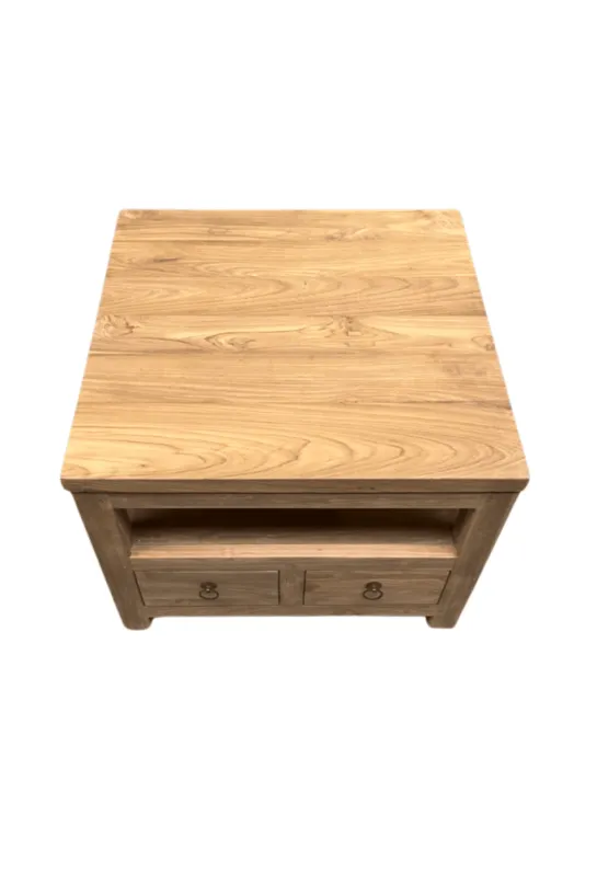 Teak houten salontafel met lade