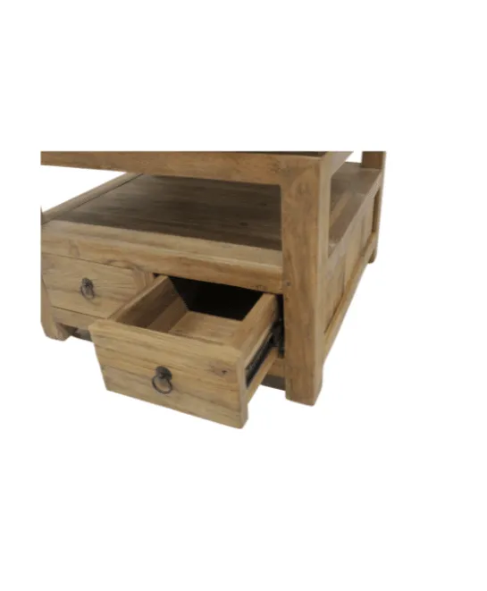 Teakhouten salontafel met lades