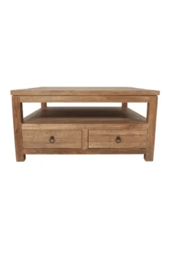 Teakhouten salontafel met lades