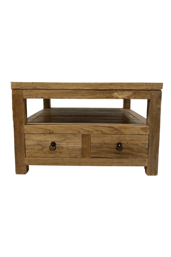 Teakhouten salontafel met lades