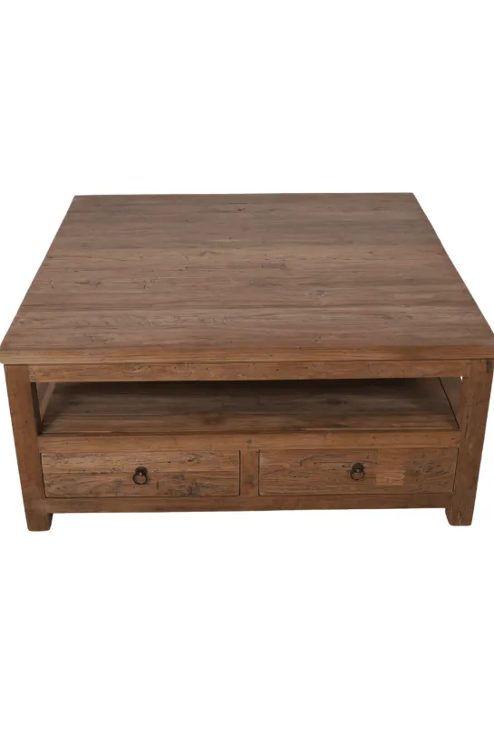 Teakhouten salontafel met lades