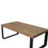 Teak Houten Salontafel met Metalen U-Poten