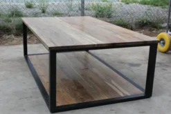 Teakhouten salontafel met onderblad