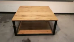 Teakhouten salontafel met onderblad