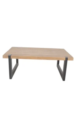 Teak houten salontafel poten door het blad
