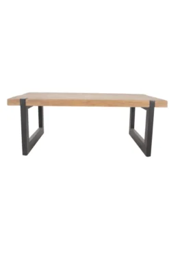 Teak houten salontafel poten door het blad