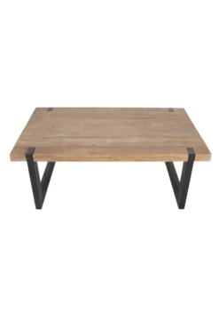 Teak houten salontafel poten door het blad