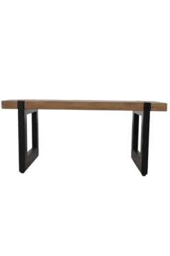 Teak houten salontafel poten door het blad